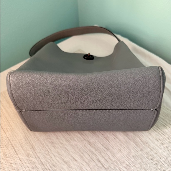 Coach Pebble Gray Shoulder Bag Charlie 55200 shoulder or Crossbody - Picture 10 of 11